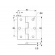 STEEL FLAT HINGE 50x40 ITALY